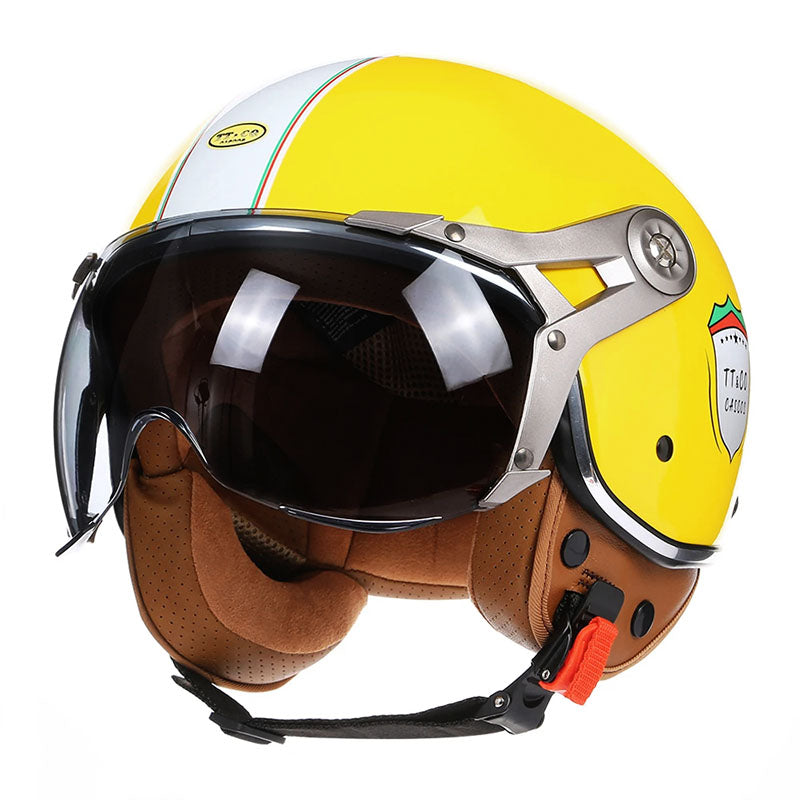 Vintage Racer Helm mit Blase