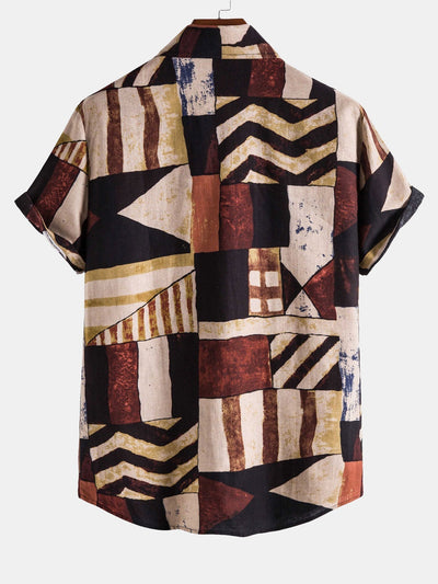 Retro-Camisole mit geometrischem Druck