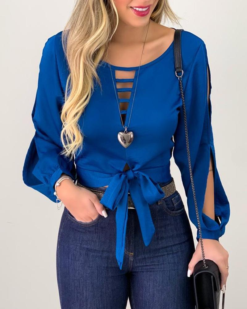 Jade – Damen Oberteil mit Schnürung und Cut-Out