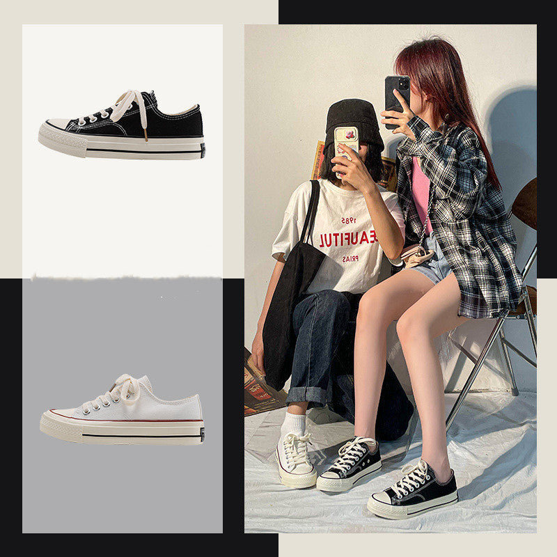 Carol – Niedrige Canvas-Schuhe im 1970er-Stil für Frauen