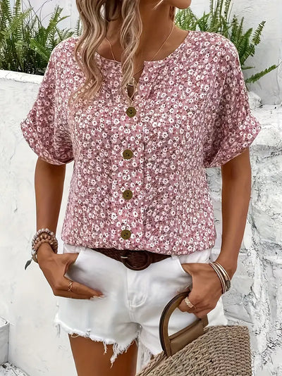 EMILY™ | BLUSE MIT BLUMENDRUCK