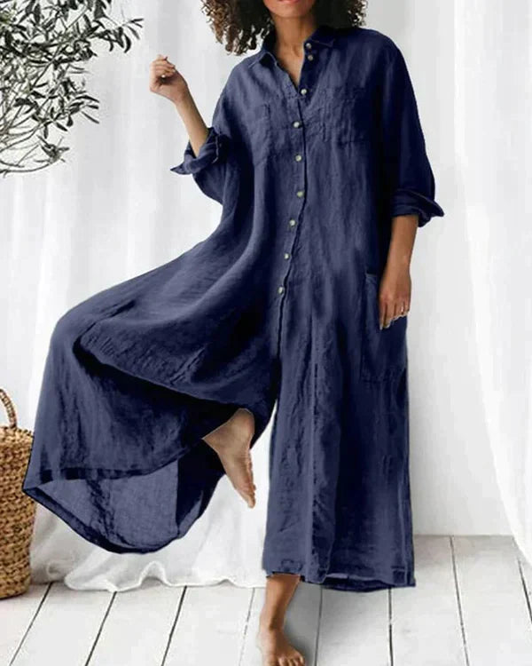 LOVELYN - Superschicker Leinen-Overall für Damen