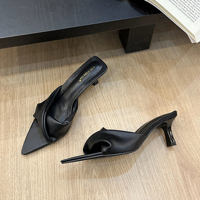 Caroline – Offene Denim-Sandalen mit hohen Absätzen