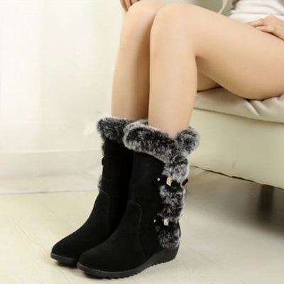 Jasmine – Mittelhohe Damenstiefel mit Kunstfell für den Winter