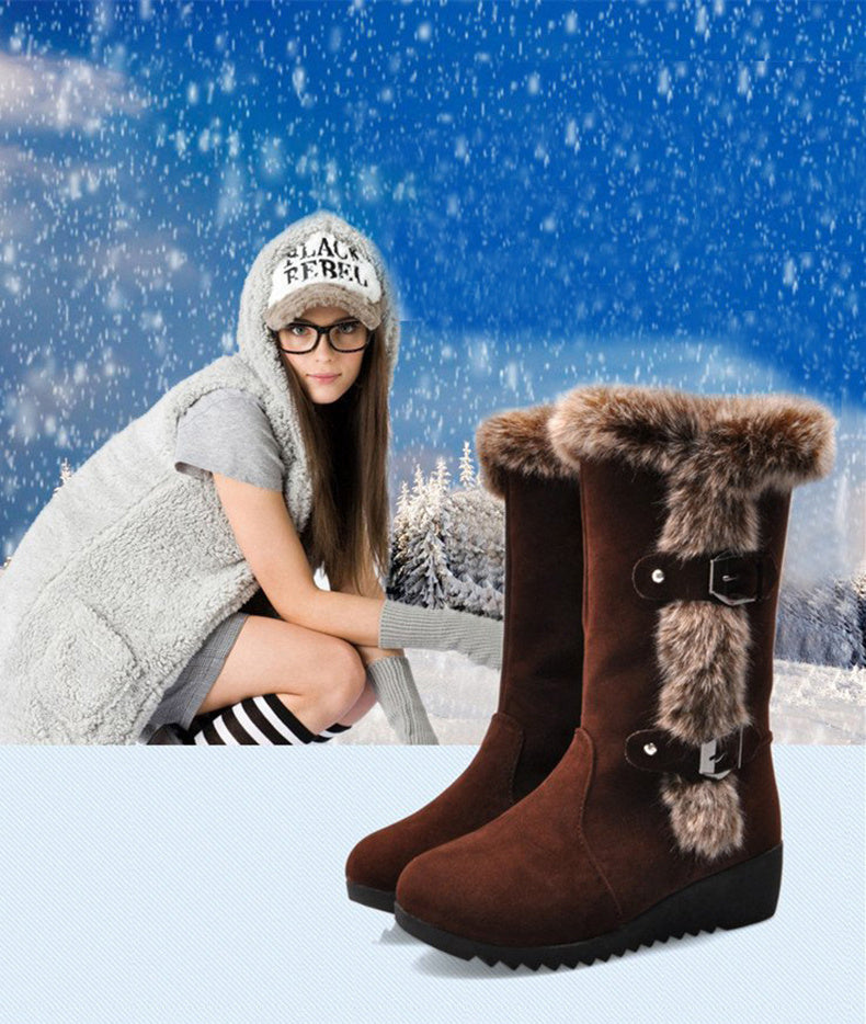 Jasmine – Mittelhohe Damenstiefel mit Kunstfell für den Winter