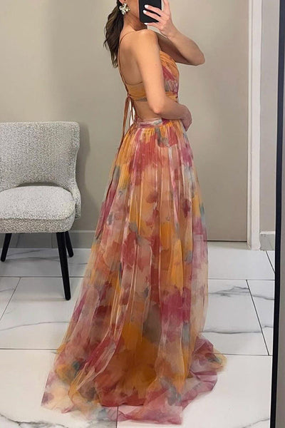Frostine - Long floral dress