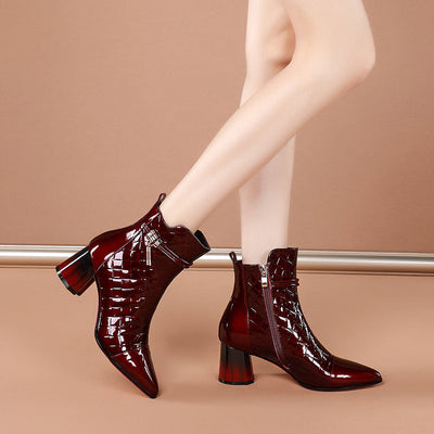 Carol – Modische Stiefeletten mit hohem Absatz und warmem Futter