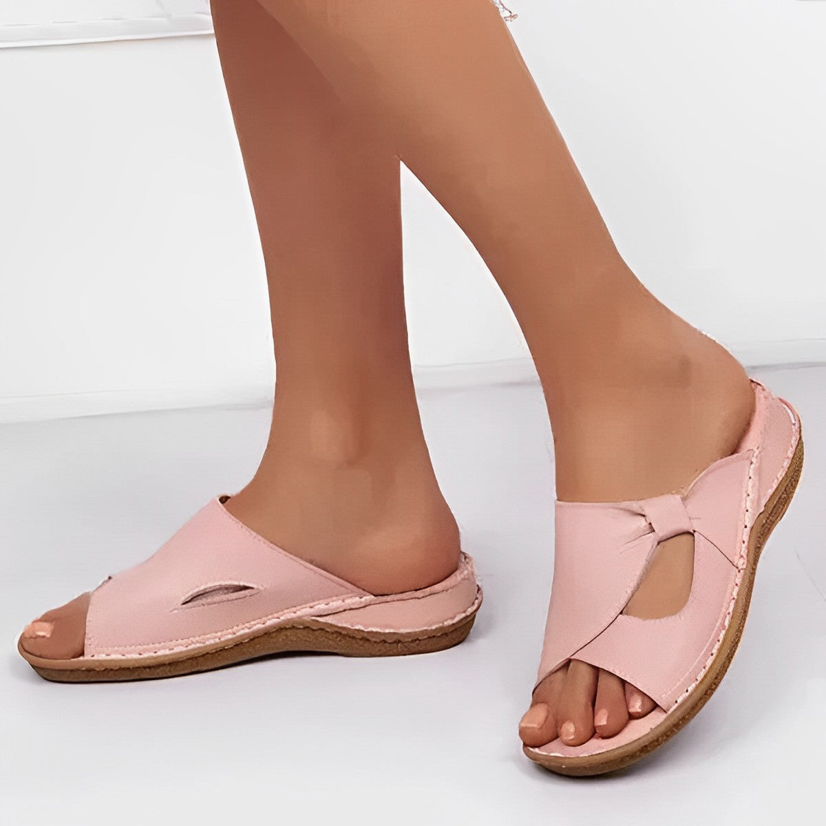 Jeddy - Bogen flache Sandalen