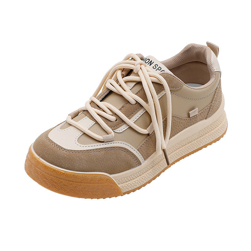 Rebecca – Freizeit Sneakers in Milchtee-Tönen mit dicker Sohle
