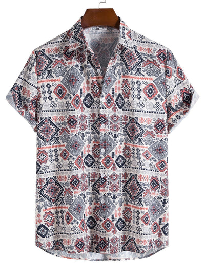 Hemd mit geometrischem Aztekenmuster und Button-down-Camisole