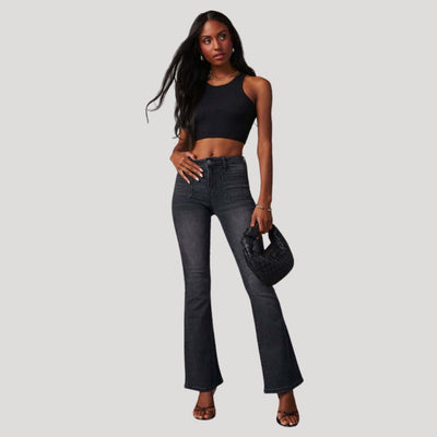 Schicke Bootcut-Jeans mit niedriger Taille