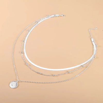 Silberne Triple-Halskette