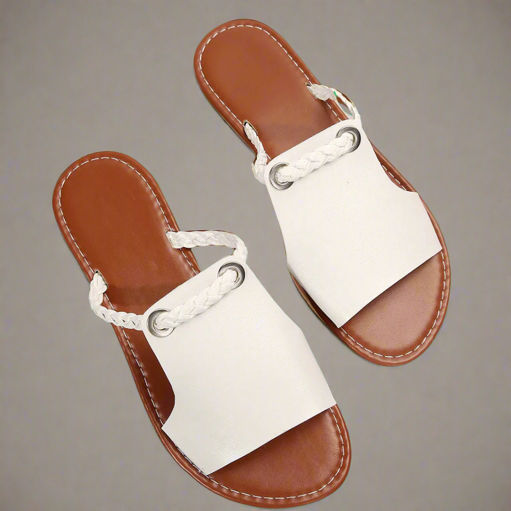 Katelina | Handgefertigte flache Sandalen aus Premium-Materialien