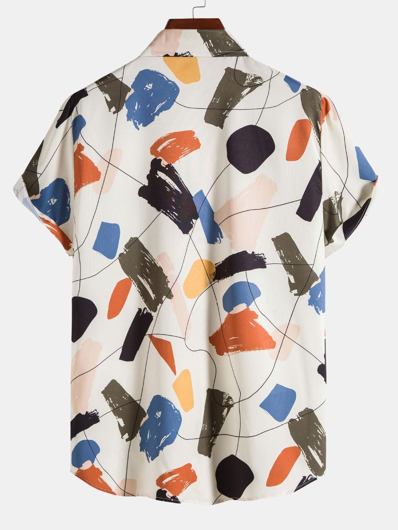 Shirt mit handgezeichnetem Farbdruck