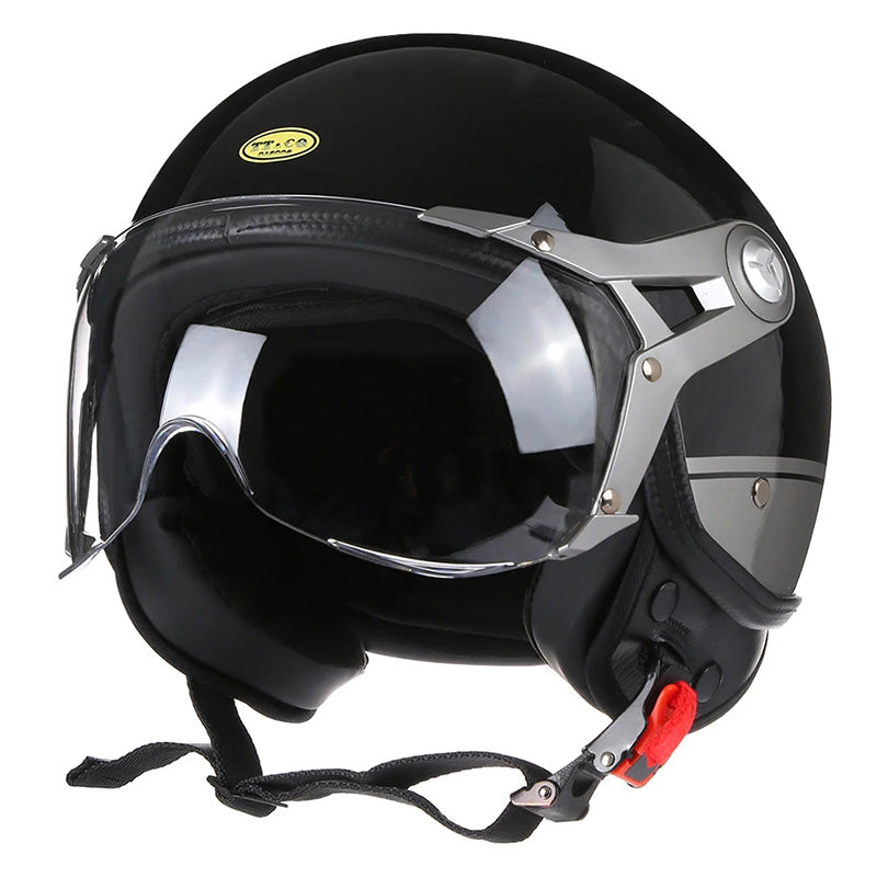 Vintage Racer Helm mit Blase