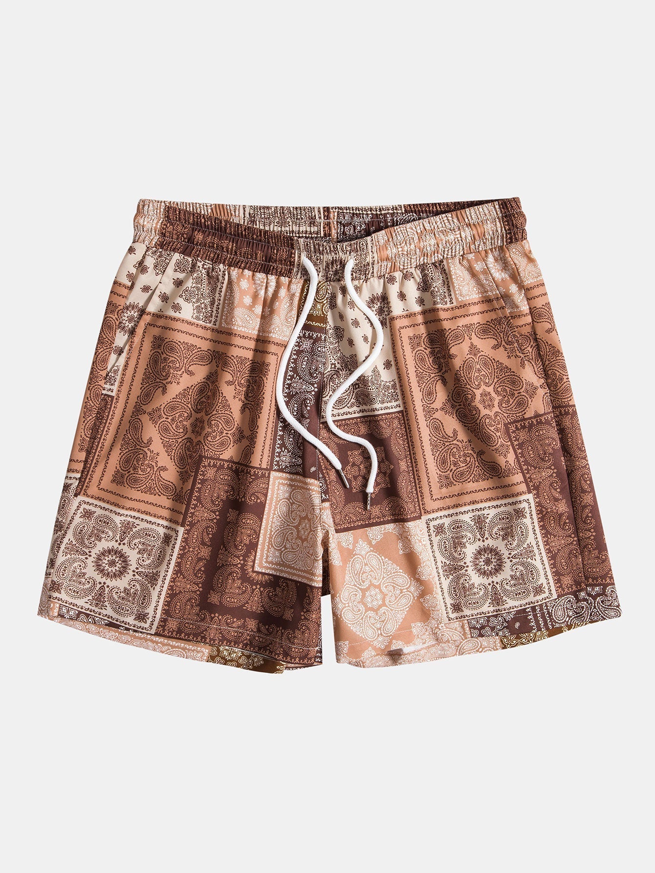 Shirt und Shorts mit Paisley-Patchwork-Druck