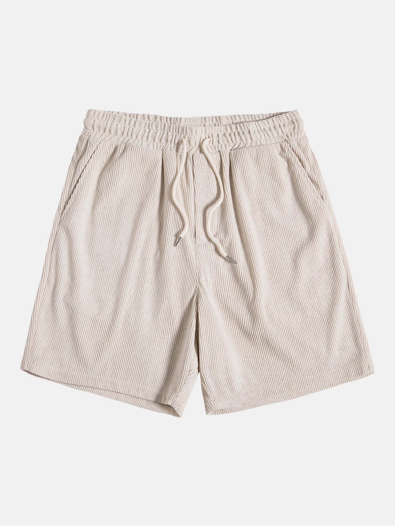Kurzärmeliges Hemd aus Samt und Shorts mit Knopfverschluss.