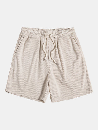 Kurzärmeliges Hemd aus Samt und Shorts mit Knopfverschluss.