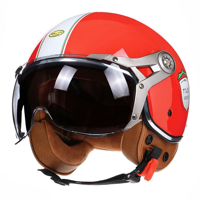 Vintage Racer Helm mit Blase