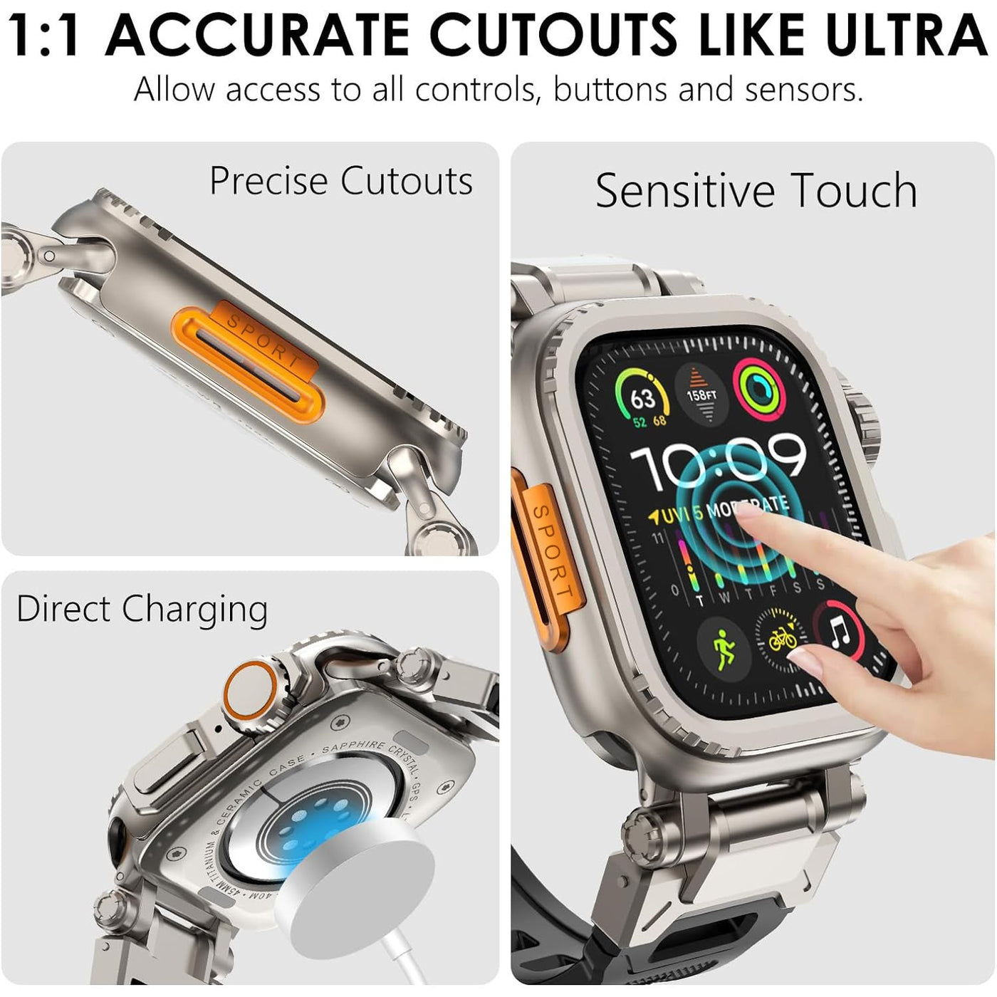 ULTRA LOOK-Robustes Titanlegierungsgehäuse für die Apple Watch