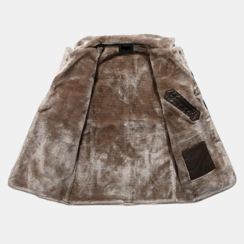 Leder-Winterjacke für Männer