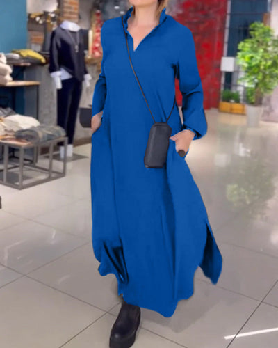 Evia™ | Weites Maxikleid mit Schlitz