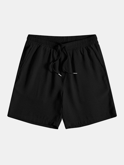 Shirt und Shorts mit Waffelkragen Revere-Kragen