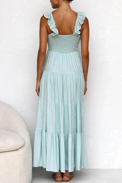 Janna - Elegant long dress with V-neck