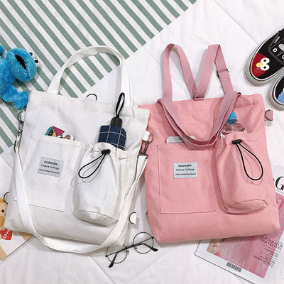 Wendy – Stilvolle Harajuku Canvas Tasche mit Fächern für Frauen