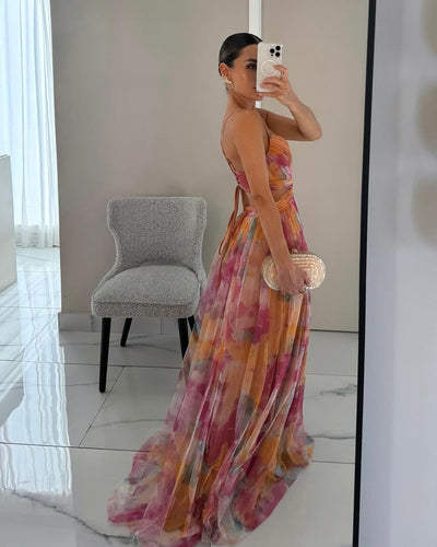 Frostine - Long floral dress
