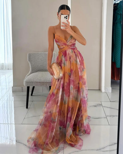 Frostine - Long floral dress