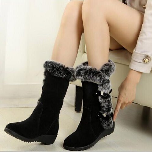 Jasmine – Mittelhohe Damenstiefel mit Kunstfell für den Winter
