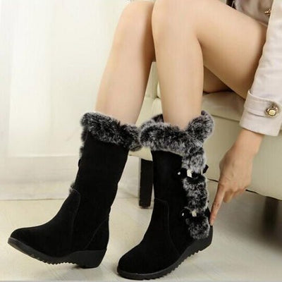 Jasmine – Mittelhohe Damenstiefel mit Kunstfell für den Winter