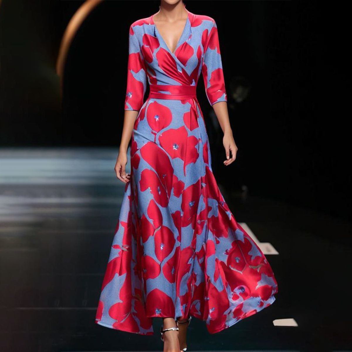 Béatrice™ | Kleid mit V-Ausschnitt