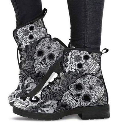 Katy – Bedruckte Damen-Schnürstiefel