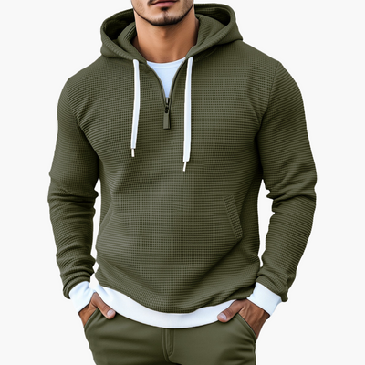 Rainer | Stilvoller Waffel-Langarm-Kapuzenpullover
