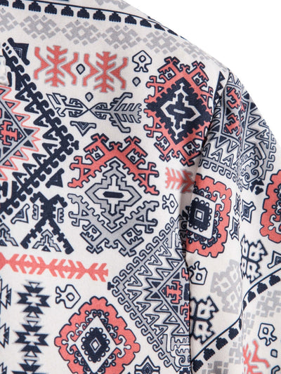 Hemd mit geometrischem Aztekenmuster und Button-down-Camisole