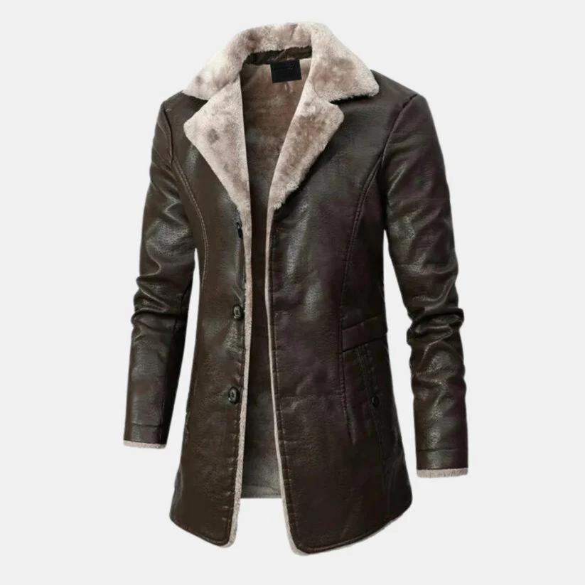 Leder-Winterjacke für Männer