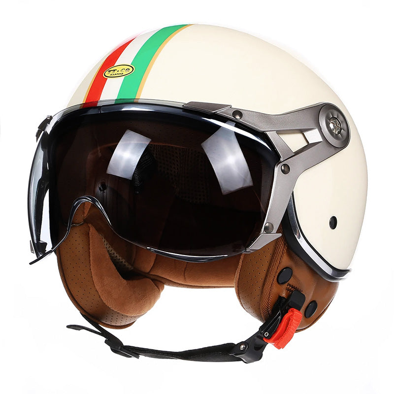 Vintage Racer Helm mit Blase