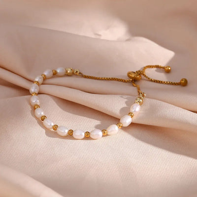 Vintage natürliche Perlenarmband