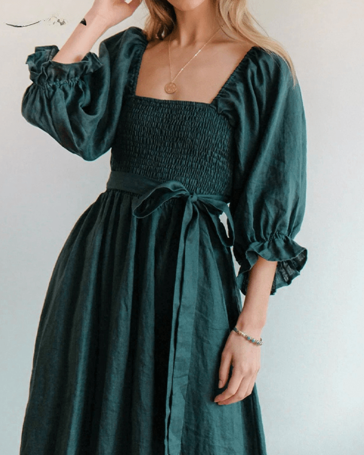 Tana | Französisches Kleid mit Rüschensleeves