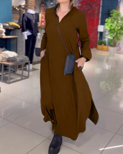 Evia™ | Weites Maxikleid mit Schlitz