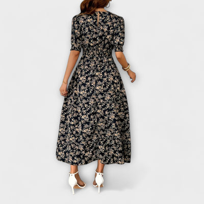 FRIEDHILDE I BLUMEN MIDI-KLEID