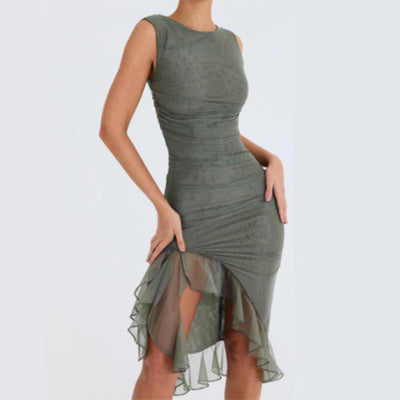 Esme – Schmaler ärmelloser Party-Club-Kleid