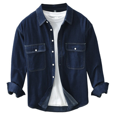 Andrea – Lässiges Denim Langarm-Top