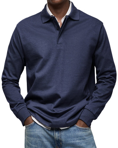 Jaro | Casual Langarm Polo-Shirt