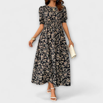 FRIEDHILDE I BLUMEN MIDI-KLEID