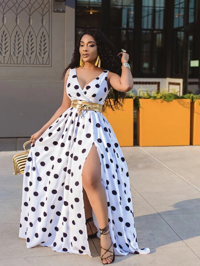 Anna – Sexy Partykleid mit Gürtel in Übergröße