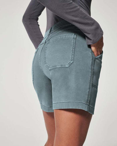 Heidi – Hohe Taillen-Latzhose aus Baumwolle und Leinen, lässige Hose, dünne A-Linie