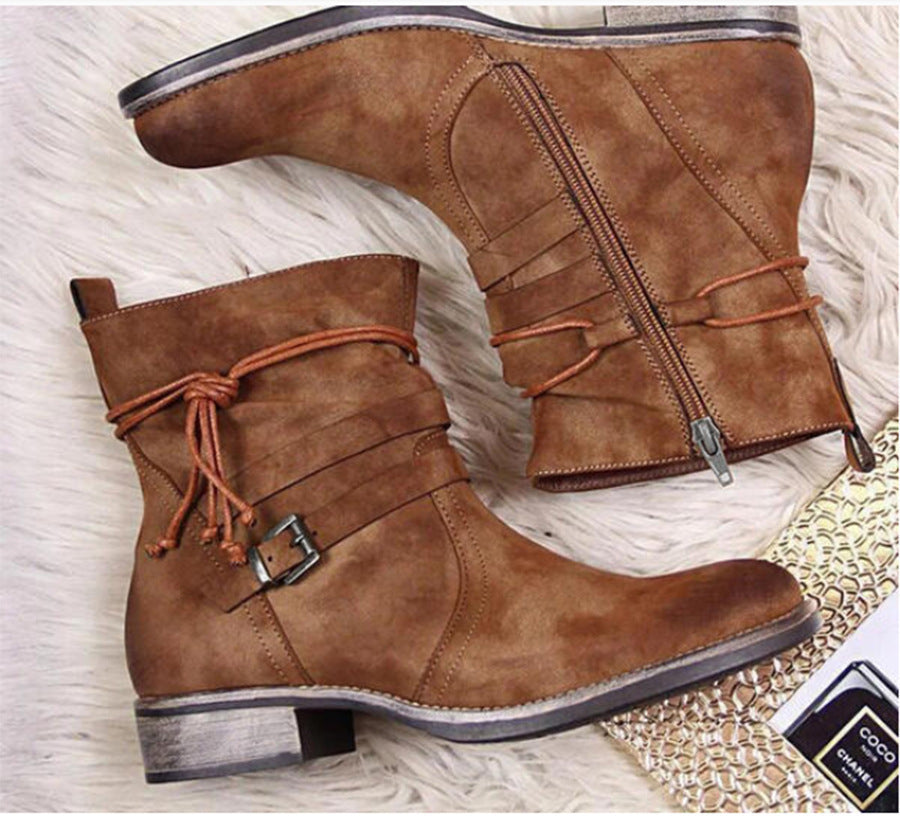 Kelly – Vegane Westernstiefeletten mit Schnalle